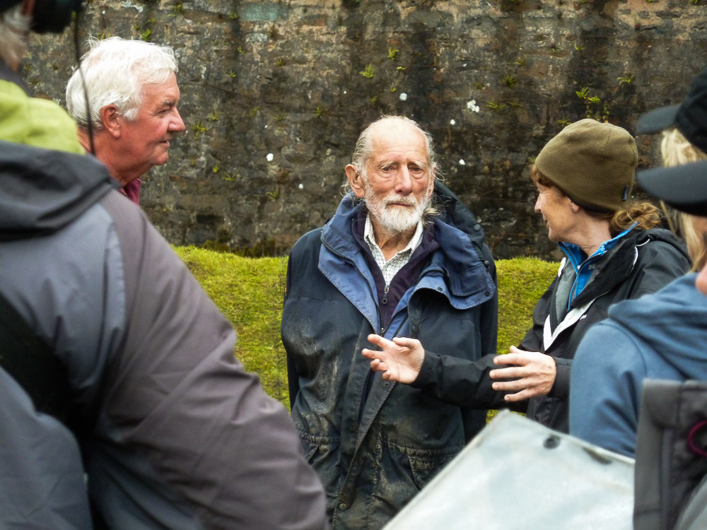 Dennis Gower during filming of Beechgrove Garden